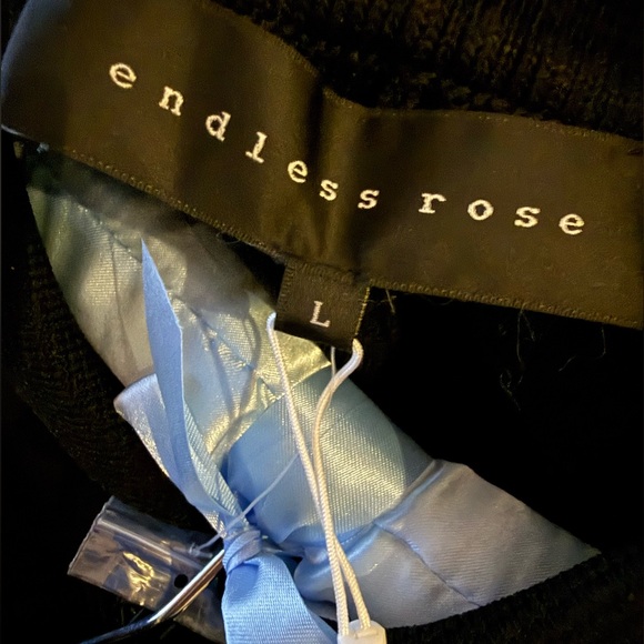 Endless Rose Black Ribbed Button Front Mini Dress | NWT | Sold Out Size Large - Picture 7 of 8